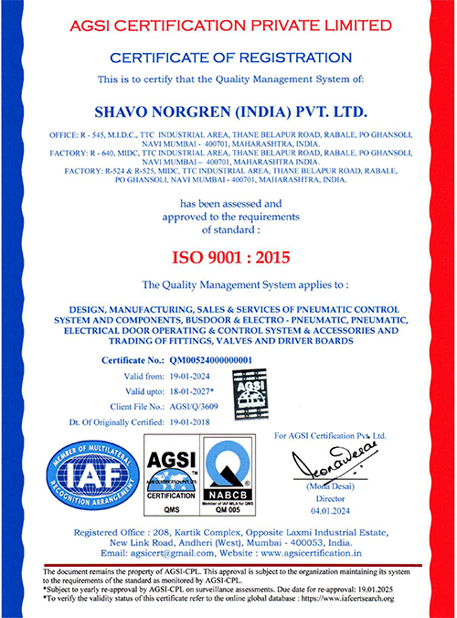 AGSI Certificate